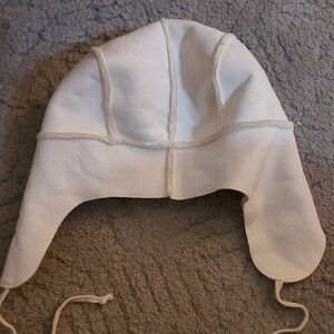 Warm White Earflap Hat